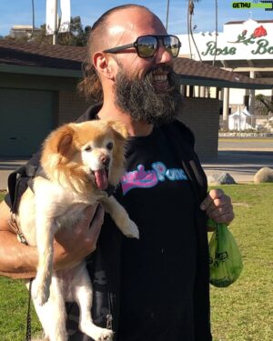 Sean Waltman Instagram - Myself, Lu, & a bag of her sh*t at The Rose Bowl. #dogsofinstagram #dogs #dogsoftwitter #WWE #Smackdown