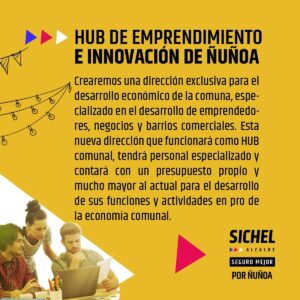 Sebastián Sichel Instagram - Medidas para impulsar el emprendimiento en Ñuñoa, y hacerla el centro del emprendimiento. 

#ÑuñoaSeguroMejor