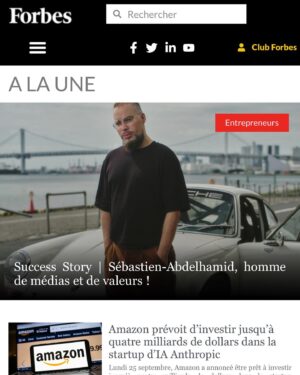 Sébastien-Abdelhamid Godelu Instagram - Extrêmement honoré d’être en Une de Forbes. C’est quelque chose qui a l’instar de ma vie, ma carrière est complètement inattendu, que je pensais même pas du domaine du concevable mais qui prouve aussi que tout est possible ! Je suis reconnaissant H24 et je sais ce que je vous dois également. 

Un énorme merci à @sabah_kaddouri pour avoir retranscrit mes mots et ma vision avec tant de justesse et de bienveillance 🙏🏻
 MERCI !