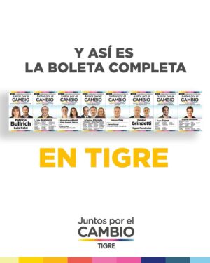 Segundo Cernadas Instagram - Esta es nuestra boleta. En Tigre no hay ballotage. Este domingo vos elegís entre el kirchnerismo o volver a tener un municipio que sea ejemplo en todo el país. Tenemos el equipo y la experiencia para que nos exijas mucho más de lo que hoy Tigre te da. Es tu momento de decidir. 

@juntostigre 
@juntasportigre 
@juvjxctigre