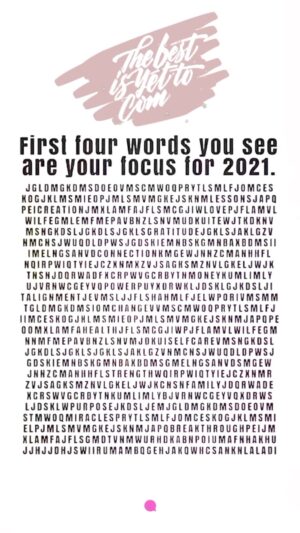 Serah D'Laine Instagram - I love picking a new word for the new year!
.
Allow your subconscious to guide you, what will be your focus this year to bring into all you do?
.
Show me what you got - comment your TOP 4 WORDS FOR 2021?
.
🎆🌹🎆