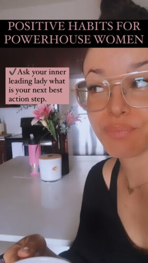 Serah D'Laine Instagram - Morning routine. Let’s go. Get your coffee   get your booty into alignment, babe - what does your inner “leading lady” say is your next best move? And what emotions do you need to tap into that are aligned with that action?
Keep it balanced, thoughts before behavior. That’s why women always ask for directions before continuing.
Listen to your higher HER.
🌹
P.S. come find me on Clubhouse - “Lead Like HER group every Thursday 6pm PST.
.
.
.
.
.
#bossbabe #positivehabits #powerhousewomen #womeninspiringwomen #consciousbusiness #personalgrowth #leadership #womenleaders #keepitreal