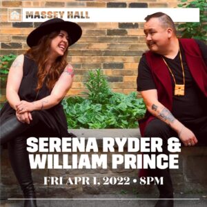 Serena Ryder Instagram - @williamprince and I had so much fun performing together at the @thejunoawards that we decided to do it FOR REAL! So excited to get back in @masseyhall next year. Pre-sale tickets go live THIS FRIDAY June 18th at 12pm ET! Click the link in my bio and use the code “RYDERPRINCE”