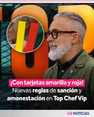 Sergi Arola Instagram - ¡Igual que en el fútbol!⚽️😱

🧑‍🍳👩‍🍳Durante el capítulo de este martes 20 de febrero en Top Chef Vip, los jueces del programa anunciaron nuevas reglas en el programa.

😮Con esta nueva medida Sergi, Benjamín y Fernanda podrán sancionar y amonestar a los participantes.

Desliza a la derecha 👉 para revisar el momento.

#CHVNoticias #TopChefCHV