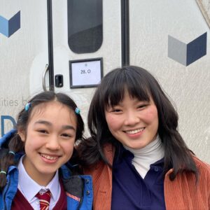Serrana Su-Ling Bliss Instagram - Thrilled to meet the inspiring and absolutely wonderful @thaddeagraham on the set of @sexeducation season 4! Thank you for being so kind and supportive and just amazing! 🤩🤩🤩 #thaddeagraham #sexeducationnetflix #sexeducations4 #behindthescenes