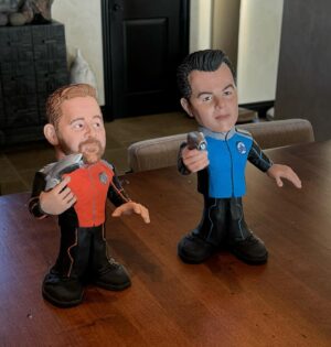 Seth MacFarlane Instagram - #TheOrville custom Ed & Gordon, courtesy of @scottchristophergrimes.  My oversized head is accurately represented here.