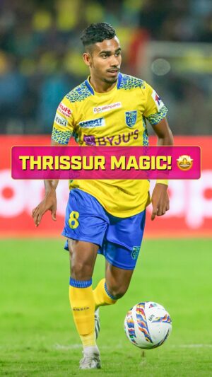 Shaiju Damodaran Instagram - A goal forged in #Thrissur and scored in #Kochi! 🙌

#ISL #ISL10 #LetsFootball #KeralaBlasters #VibinMohanan