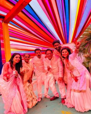 Shalu Shreya Instagram - Throwback Holi pictures 🌈💜💙💚💛🧡❤️💗🔫