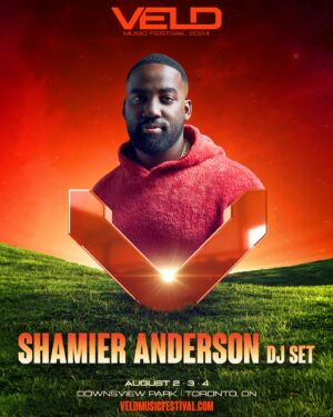 Shamier Anderson Instagram - Toronto native and hard-kicking actor   international DJ - @shamieranderson steps onto the decks on DAY 1 of #VELD2024! 👊

Buy your GA or VIP festival passes HERE 👉 www.VeldMusicFestival.com

Get ready for an expertly mixed house sound with flairs of hip-hop, afrobeat and dance music classics.