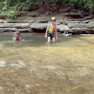 Shandi Finnessey Instagram - Today was a perfect way to spend a hot summer day! So proud of the little legs to make the long hike down to the waterfall. We are finally in the “sweet spot” of little kids when they aren’t completely helpless 😜 and we can do things like go on a 3 mile hike without carrying sacks of potatoes most of the way. Excited to have more hiking adventures in our future!