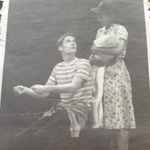 Shane West Instagram - Found this #tbt in a “newspaper”....you kids know what that is? 😏

-19 years old on stage 
-no idea what I’m doing 
-being directed by the legend, Tom Hulce 
-working with some of the best talent out there including my crush Casey (in this picture)
-being told every week to work on my “PROJECTION!!” 😂

This was the beginning of me feeling  like I belonged....
I’ll never forget those months downtown at the Mark Taper and I’ll always cherish the memories. 

I should talk about this in a podcast someday....🤔😎

#throwback #baby