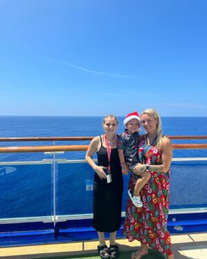 Shannon O'Connell Instagram - Christmas 2023 with 2 of my 3 babies ❤️ #christmascruise #pocruises #christmas2023 #family #love #makingmemories