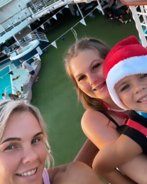 Shannon O'Connell Instagram - Christmas 2023 with 2 of my 3 babies ❤️ #christmascruise #pocruises #christmas2023 #family #love #makingmemories
