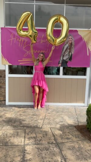 Shannon Stewart Instagram - About last night… my husband threw me the most incredible 40th birthday party 😭🙏🏼 (a few days early 😁) BTW…Pink is my favorite color… if you can’t tell 😂🎂🥳🩷🩷

#birthdaygirl #americasnexttopmodel #raleighinfluencers #raleighnc #birthdayparty #40thbirthday