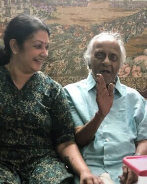 Shanthi Krishna Instagram - Miss your jokes dearest appa. Missing u a lot today. 3 years since you left for your heavenly abode. Remembering you today and forever. Love u always 🙏🏻🙏🏻🥰