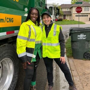 Sharice Davids Instagram - Waste Management put me to work for today’s #SharicesShift! We visited a WM facility in KCK and then collected trash at homes in Shawnee. I got to chat with local workers about how my bipartisan law to support woman truck drivers is helping combat our current truck driver shortage.