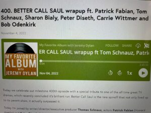 Sharon Bialy Instagram - I’m not quite sure how to post this however this is my favorite interview ever. Such smart questions . I recommend to all fans but especially #actors listen in . I come in about 1:33 in @mrpatrickfabian @peter.diseth @julie.pearl.slater @julieannemery @jshamos @bryancranston @sherrythomaslane @rscottcast @instalyssa1 @rheaseehorn @csacasting @sagaftrafound jeremydylan.net @bettercallsaulamc @breakingbad @thegiancarloesposito