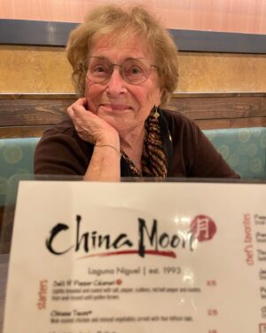 Sharon Bialy Instagram - This is my Mom’s favorite restaurant. She hasn’t been here in six months- so nice when they welcome you after a long recovery. @chinamoonln next month we celebrate 95 years young!!!