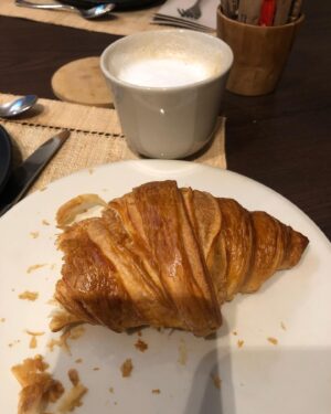 Sharon Bialy Instagram - I’m about to turn into a croissant myself. So flaky , so light, so delicious. Thank you @hiddenhotelparis for your amazing breakfast and ambience .