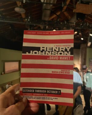 Sharon Bialy Instagram - Been too long- so happy to be back in the theatre in LA- #henryjohnson a new play by #davidmamet with @_shia_lebouf_ @johnakite_ @chrisbauer3 #dominichoffman. Bravo #theelectriclodgetheater @actorsequity @marjalewisryan