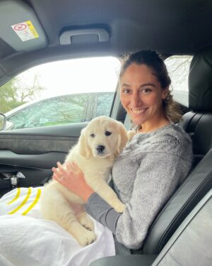 Sharon Bialy Instagram - Welcome Kobe-aka my grand puppy. J’taime!