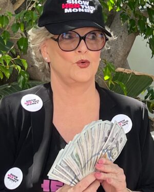 Sharon Gless Instagram - Show Her The Money photo shoot channeling my inner Debbie Novotny