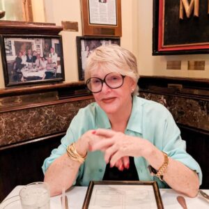Sharon Gless Instagram - Lunch at Smith & Wollensky near our hotel. Waiting to meet @[1192852354:Marc Berman]...Mr. TV to you.