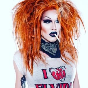 Sharon Needles Instagram - What’s the difference between me and Elvira ?? 8 inches ….. could be fatter …
Photo: Mathu Andersen  junkie: me