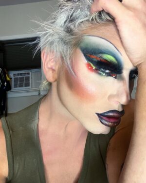 Sharon Needles Instagram - Post gig Pre Death Paint.. graveyard shift for life.