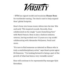 Shaun Ross Instagram - “Timing, authenticity, and patience – the keys to unlocking new doors. Thrilled to share that I’ve signed with @utatalent @utamusic. Grateful for everyone who played a part in making this happen. Here’s to embracing the next thrilling chapter in this incredible journey we call life. Cheers!”