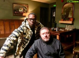 Shaun Ryder Instagram - Throwback Tuesday… Shaun and Kermit doing promo in London for the Black Grape album ‘Pop Voodoo’ - May 2017 ✌🏻😎🎙️
.
📷 Anita Heryet
.
#BlackGrape #ShaunRyder #SWR #KermitLeveridge #ThrowbackTuesday