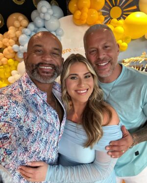 Shaun T Instagram - We are so happy to celebrate this incredible milestone with @alexcoloreo and @stevearmato 💙 Baby Armato will be here soon! #itsaboy #family #love #babyshower