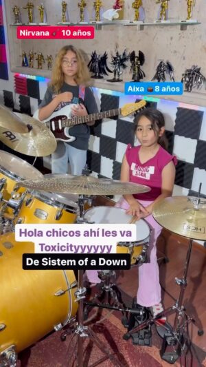 Shavo Odadjian Instagram - How adorable and bad ass are these two? Thank you @radionubeoficial Keep on rockin, you guys rule!!! 
.
.
.
.
.
#systemofadown #toxicity #talented #kids #saturdayvibes