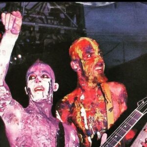 Shavo Odadjian Instagram - Flashing back to the SnoCore show at the Hollywood Palladium in 2000, when we doused ourselves in paint and went up on stage. To my surprise, paint melts and runs when you sweat. lol. My eyes burned so bad throughout the entire set that it was hard keeping them open. Nonetheless the show was amazing and something I’ll never forget. 
.
.
.
.
#systemofadown #stories