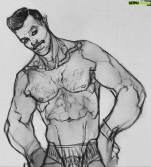 Shawn Morales Instagram - Hot of the presses new #shawnmoralesfanart by the very talented and sweet @yosartt you made me look like the homunculus named #greed from #fullmetalalchemist love you style! #dragrace #ohpitcrrw #pitcrew #draw #fanart