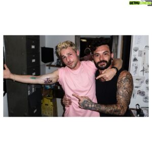 Shawn Pyfrom Instagram - It’s difficult to explain what this image means to me, and why I chose to get it tattooed last night. But to give an idea... it represents a transition for me - from darkness to light. 
The piece,itself [entitled: “Koons Me”], speaks to what has been imposed upon something that is/was pure. It’s a protest against force. It is made by my friend @ezkstreetart - the subject of the documentary I’ve been filming here in Paris. But EZK is, now, also my brother in “shiny darkness”. It was skillfully and thoughtfully tattooed upon me last night by @jeremync_touslesjours at his studio @touslesjours_paris. 
Thanks to both of these beautiful humans for making something so meaningful a part of me for life. 
_______________________

#paris #parisstreetart #streetart #urbanart #jeffkoons #keithharing #ezk #ezkstrreetart #koonsme #tattoo #tattooed #tattoostudio #tattooparis #lightness #darkness #transition #inspiration #protest #hipstercamera #jeremytouslesjours #touslesjourstattoo