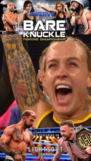 Shawne Merriman Instagram - @taywstarling redefines “sting like a bee.” Catch her and other stars on @bareknucklefc streaming on Lights Out Sports! Follow @lightsoutsportstv for more highlights. 

#taylorstarling #bkfc #bareknuckle #bareknuckleboxing #boxing #martialarts #combatsports