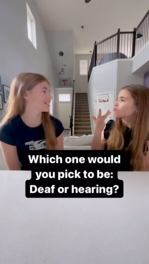 Shaylee Mansfield Instagram - Dive into the raw and real dialogue between a Deaf sister and her hearing sibling as they share their unique journey. Which one do you think they choose to be?