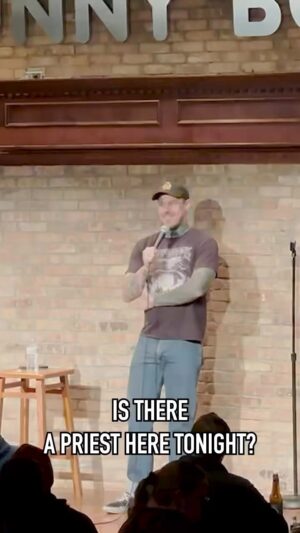 Shayne Smith Instagram - Forgive me father for I am socially awkward and out of my mind 

#catholic #priest #comedy #droppingoffthekids #christian #standup #markwahlberg