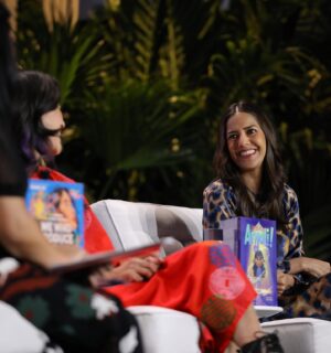 Sheetal Sheth Instagram - We are more than a month.

But so grateful for all the programming and dedicated time spent to champion and uplift our voices. Honored to be part of the @taaforg summit earlier this month with two of the most brilliant women. @michellelitv and @joannahowrites, In awe of you both and all you do. 🙌🏽

So special to have my littles on stage with me reading excerpts from Always Anjali. It is not lost on me how the Anjali series continues to hold such a special place in so many hearts and  finds new homes daily. 🙏🏽✨

I am deeply moved by the bravery and courage of our youngest speaking their truth in the face of so much vitriol. Our voices are needed more than ever and being surrounded and supported by community gives me hope. Thank you @taaforg for holding space for us.

I also hear from so many that still feel alone and unseen. I’ve been there. And if that is you right now, believe me, your people exist. Things can change in an instant.

As hard as things are, please know your light is more than enough. ❤️

#aapi #aapimonth #representationmatters #southasian #kidlit #storytelling #education #childrensbooks #author #librarian #elementaryteacher #wndb #brown #anjali #alwaysanjali #bravoanjali