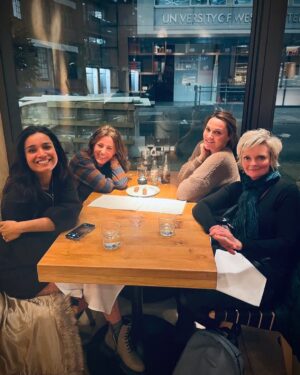 Shelley Conn Instagram - Too much of my recent life has been spent without the glorious company of these three intelligent and talented women. Missed you #mistresses
@sarahparish23 @ladymissbrady @shhharonsmall