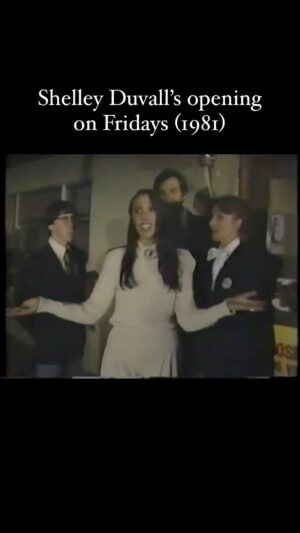 Shelley Duvall Instagram - Shelley Duvall’s cold opening from the late-night comedy show Fridays (November 20, 1981). 

Shelley hosted this episode and appeared in a few sketches. This was around the time Time Bandits was released and she was also fresh from The Shining and Popeye. She was also beginning to explore the possibility of Faerie Tale Theatre. This sketch was based one of the show’s writers being turned away from the studio. 

You can watch this full clip on YouTube, but unfortunately the entire episode isn’t available. 

#shelleyduvall #actress #celebrity #theshining #1980s #80s #80shorror #80snostalgia #80sthrowback #80s #wendytorrance #timebandits #popeye #fridays #retro #comedy #vintage #videoarchive #fanpage #nostalgia