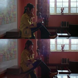 Shelley Duvall Instagram - 🎙️❄️🚬 | The yellow embroidered jacket that Shelley Duvall wears during this scene in The Shining (1980) where she radios the Forest Service, was sourced by costume designer Melina Canonero and inspired by a green Mexican tourist coat that Shelley’s mom had at the time. 

#shelleyduvall #dannylloyd #theshining #horrormovie #cinema #behindthescenes #onset #costumedesign #stanleykubrick #elstreestudios #horrorfan #1980s #80shorror #stanleykubrick #horrorcommunity #film #actress #celebrity #cigarette #wendytorrance #80s