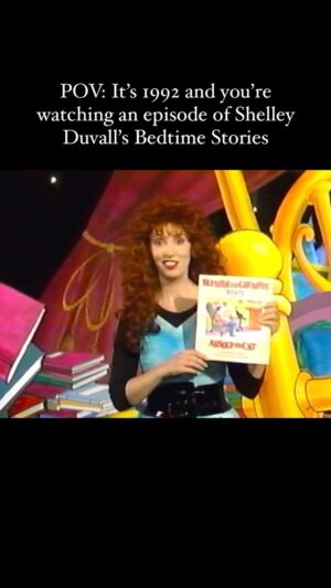 Shelley Duvall Instagram - I want to live on that set. Anyone else want to join? 🛏️⏰💤 (Shoutout to @internetarchive for this nostalgic clip) 

#shelleyduvall #bedtimestories #1992 #nineties #retro #tvshow #nostalgia #throwback #childhoodmemories #actress #producer #helloimshelleyduvall #90sshow #ilovethe90s #90skid #internetarchive #vhsaesthetic #90svintage #celebrity #fanpage #nostalgic #iconic