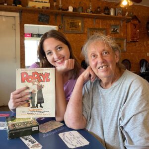 Shelley Duvall Instagram - Today marks one year of friendship with Shelley 💓💓 I will forever cherish this special day. 

#shelleyduvall #helloimshelleyduvall #actress #moviestar #theshining #wendytorrance #throwback #faerietaletheatre #robertaltman #fanpage #celeb #popeye #oliveoyl #texas