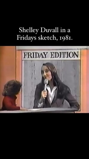 Shelley Duvall Instagram - Shelley Duvall was the guest host of this episode of Fridays on November 20, 1981. She appeared in several sketches, including this one as a news reporter with Melanie Chartoff. 🎥

Slowly finding bits and pieces of this episode…I watched this clip with Shelley the last time we hung out and we had a good laugh. 

Please note, IG only lets me post 90 seconds of this so the longer clip is on my YouTube channel – link in bio. 

#shelleyduvall #melaniechartoff #fridays #1980s #retro #80stv #throwback #nostalgia #80snostalgia #actress #moviestar #hollywood #comedy #ilovethe80s #groovy #vintage #theshining #wendytorrance #popeye #celeb #oliveoyl #tvshow #fanpage #comedyvideos #80skid