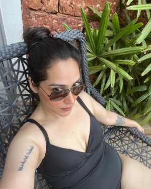 Shibani Bedi Instagram - Today, without judging myself, I got in a one piece and jumped in a pool, clicked good photos and decided to post them as is! Shibani 1, self deprecation 0
Thanks @thewestingoa for hosting us
Sunnies by @lenskart 
.
.
.
#summer #summertime #holiday #goa #shibanibedi