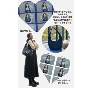 Shin Ga-eun Instagram - 천고ㅁΓ비의 フㅖ절은.. 
날 ㈎슴 뛰ﾌㅔ ㅁŁ든⊂ト.. 
㉥ㅣㅁr이무드 숄더백도 ュ렇다…🖤