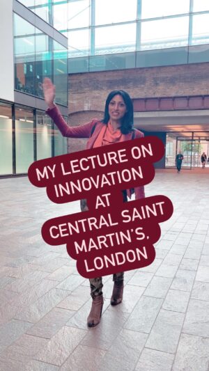 Shini Somara Instagram - Visited @csm_news to speak to Masters students on the @innovationmanagement_csm about #innovation and #collaboration between #science and the #arts today! I vote for more cross-pollination of expertise, because that is how pioneering solutions are born! What an inspiring bunch of people and an energising visit - despite the rain!
