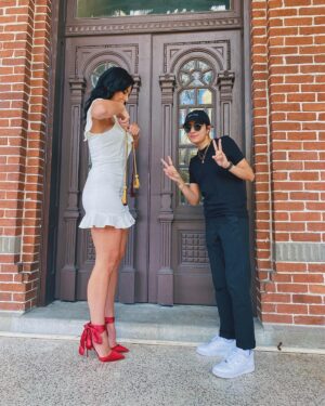 Shiva Pishdad Instagram - For reference, she’s 6 ft without the heels. Congrats to my bestie 👩🏻‍🎓🍾